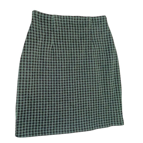 Retro Green Gingham Womens Suit Holiday Party Outfit 90s Chic Vibes Size L/M - Picture 5 of 16